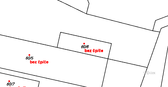 Hněvousice 3, Mnichovo Hradiště na parcele st. 60/6 v KÚ Sychrov nad Jizerou, Katastrální mapa