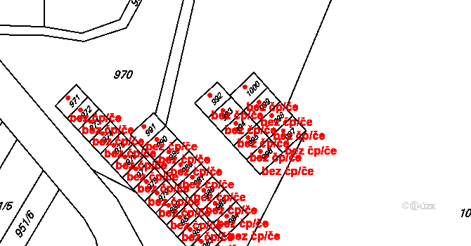 Mimoň 43263453 na parcele st. 994 v KÚ Mimoň, Katastrální mapa