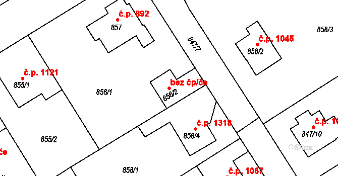 Rychnov nad Kněžnou 44316453 na parcele st. 856/2 v KÚ Rychnov nad Kněžnou, Katastrální mapa