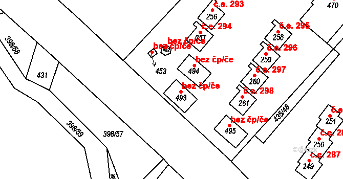Milešov 44461453 na parcele st. 493 v KÚ Orlické Zlákovice, Katastrální mapa