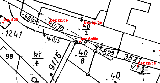 Poříčí nad Sázavou 45404453 na parcele st. 40/9 v KÚ Poříčí nad Sázavou, Katastrální mapa