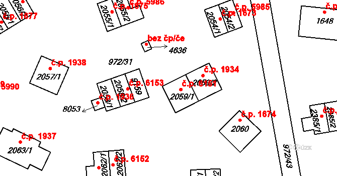Zlín 47788453 na parcele st. 8055 v KÚ Zlín, Katastrální mapa