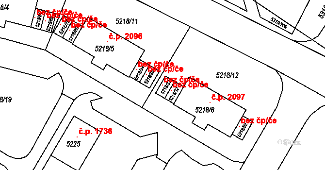 Frýdek-Místek 98802453 na parcele st. 5218/33 v KÚ Frýdek, Katastrální mapa