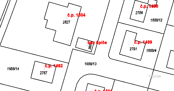 Třebechovice pod Orebem 115350454 na parcele st. 2828 v KÚ Třebechovice pod Orebem, Katastrální mapa