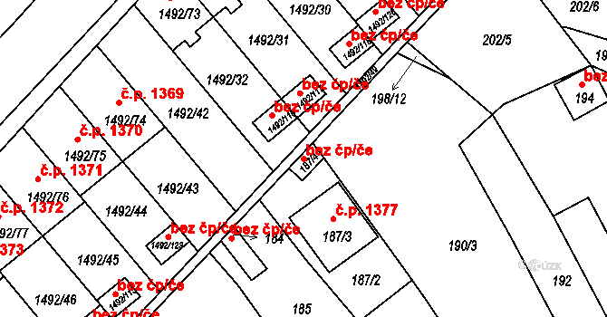 Brumov-Bylnice 149915454 na parcele st. 187/4 v KÚ Bylnice, Katastrální mapa