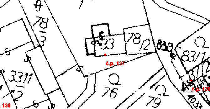 Janov 137 na parcele st. 33 v KÚ Janov u Litomyšle, Katastrální mapa