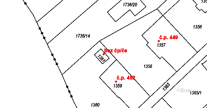 Ostrava 40986454 na parcele st. 1361 v KÚ Krásné Pole, Katastrální mapa