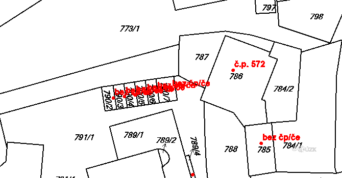 Jemnice 46541454 na parcele st. 790/7 v KÚ Jemnice, Katastrální mapa