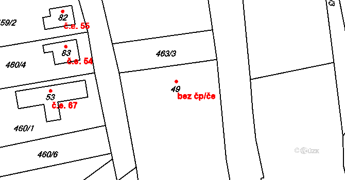 Krtov 47403454 na parcele st. 49 v KÚ Krtov, Katastrální mapa