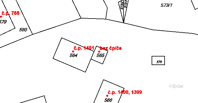 Příbor 49104454 na parcele st. 565 v KÚ Příbor, Katastrální mapa