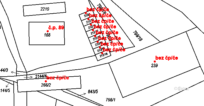 Hromnice 79885454 na parcele st. 212/16 v KÚ Žichlice u Hromnic, Katastrální mapa