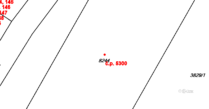 Zlín 5300 na parcele st. 8244 v KÚ Zlín, Katastrální mapa