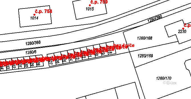 Dobřany 39983455 na parcele st. 1020 v KÚ Dobřany, Katastrální mapa