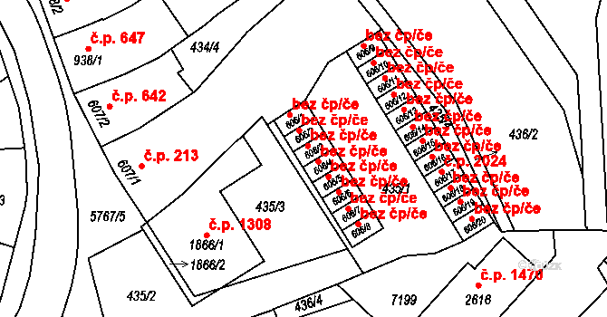 Kojetín 43824455 na parcele st. 606/3 v KÚ Kojetín, Katastrální mapa