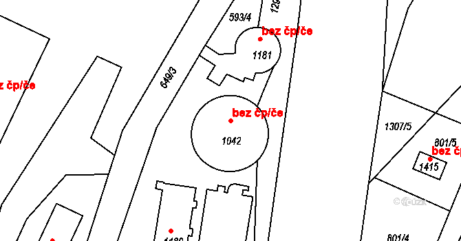 Benešov nad Ploučnicí 49309455 na parcele st. 1042 v KÚ Benešov nad Ploučnicí, Katastrální mapa