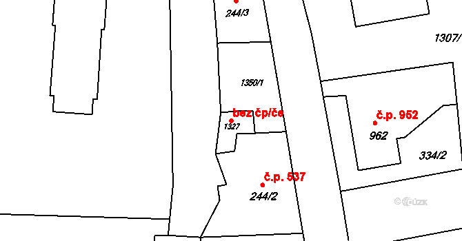 Krásná Lípa 49402455 na parcele st. 1327 v KÚ Krásná Lípa, Katastrální mapa
