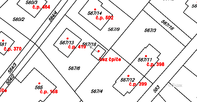 Krmelín 49680455 na parcele st. 567/18 v KÚ Krmelín, Katastrální mapa