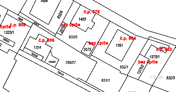 Jiříkov 79546455 na parcele st. 2075 v KÚ Jiříkov, Katastrální mapa