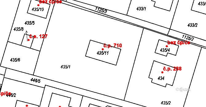 Štěnovice 710 na parcele st. 435/11 v KÚ Štěnovice, Katastrální mapa