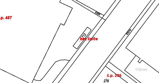 Držovice 102846456 na parcele st. 712 v KÚ Držovice na Moravě, Katastrální mapa