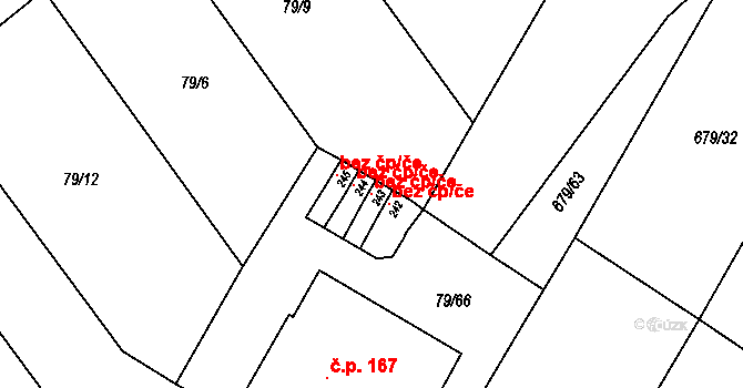 Dešov 112433456 na parcele st. 243 v KÚ Velký Dešov, Katastrální mapa