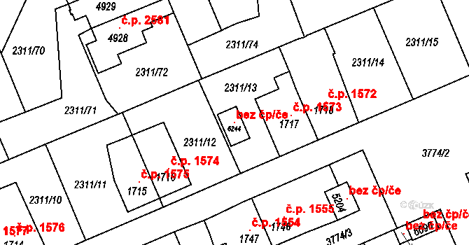 Dvůr Králové nad Labem 121528456 na parcele st. 6244 v KÚ Dvůr Králové nad Labem, Katastrální mapa