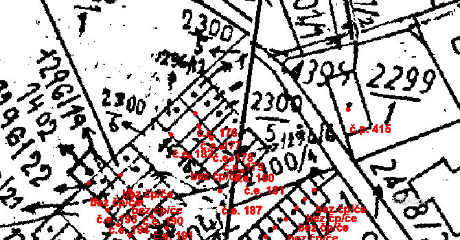 Kamenický Šenov 179 na parcele st. 1296/4 v KÚ Kamenický Šenov, Katastrální mapa