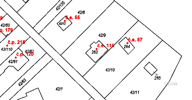 Útěchov 56, Brno, Katastrální mapa