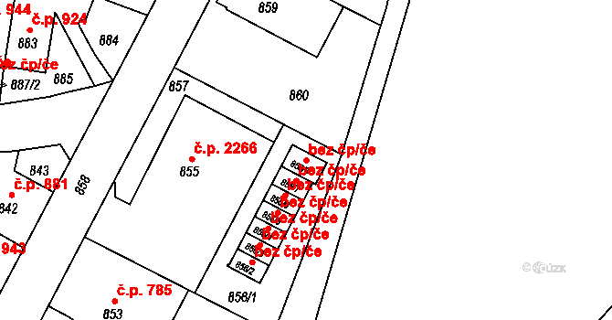 Tábor 40939456 na parcele st. 856/8 v KÚ Tábor, Katastrální mapa