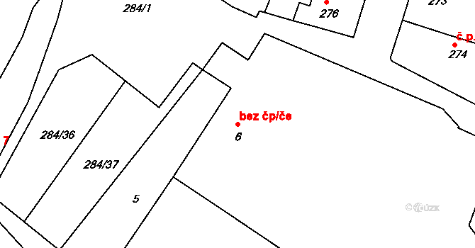 Šatov 40968456 na parcele st. 6 v KÚ Šatov, Katastrální mapa