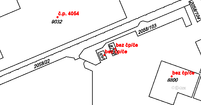 Hodonín 47802456 na parcele st. 8797 v KÚ Hodonín, Katastrální mapa