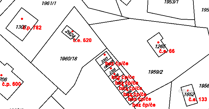 Horní Bečva 48409456 na parcele st. 2303 v KÚ Horní Bečva, Katastrální mapa