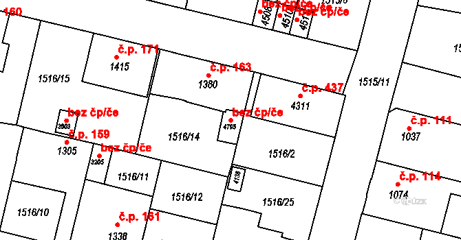 Trutnov 48525456 na parcele st. 4795 v KÚ Trutnov, Katastrální mapa