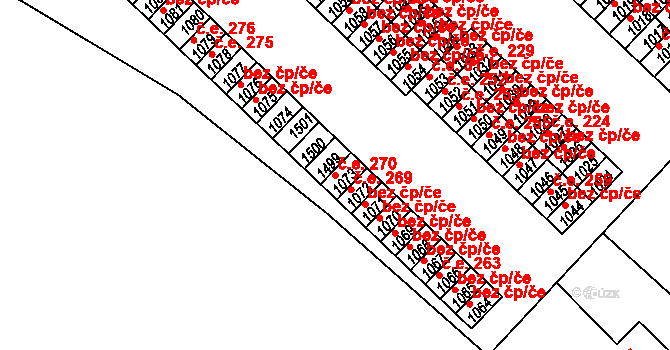 Pacov 49497456 na parcele st. 1073 v KÚ Pacov, Katastrální mapa