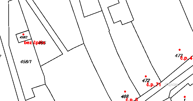Přerov V-Dluhonice 5, Přerov na parcele st. 468 v KÚ Dluhonice, Katastrální mapa