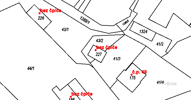 Svojanov 119715457 na parcele st. 227 v KÚ Předměstí, Katastrální mapa