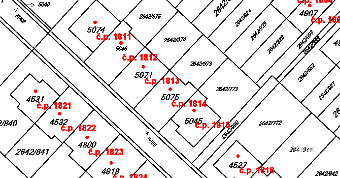 Kuřim 1814 na parcele st. 5075 v KÚ Kuřim, Katastrální mapa