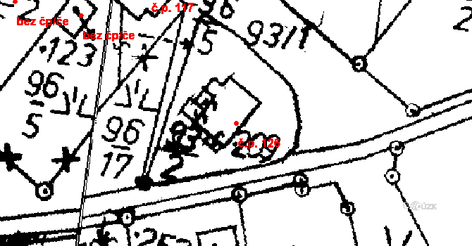 Heřmaň 126 na parcele st. 209 v KÚ Heřmaň, Katastrální mapa