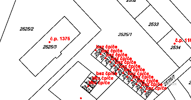 Ústí nad Labem 38860457 na parcele st. 2520 v KÚ Střekov, Katastrální mapa