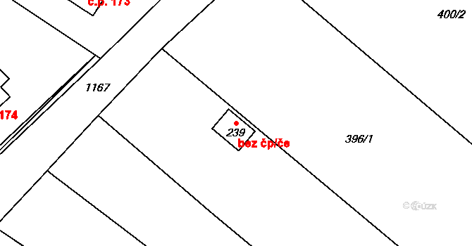 Brusné 49552457 na parcele st. 239 v KÚ Brusné, Katastrální mapa