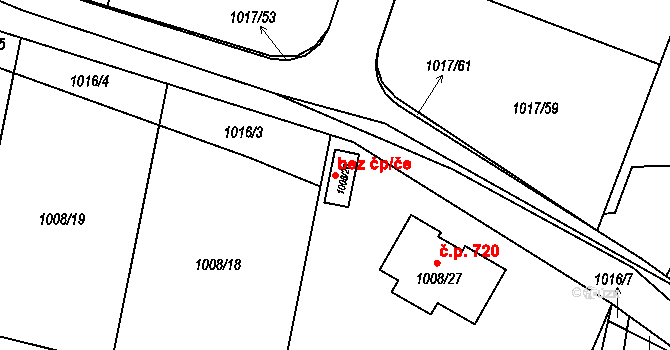 Rudolfov 79505457 na parcele st. 1008/28 v KÚ Rudolfov u Českých Budějovic, Katastrální mapa