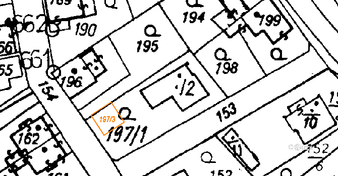 Druztová 317 na parcele st. 197/2 v KÚ Druztová, Katastrální mapa
