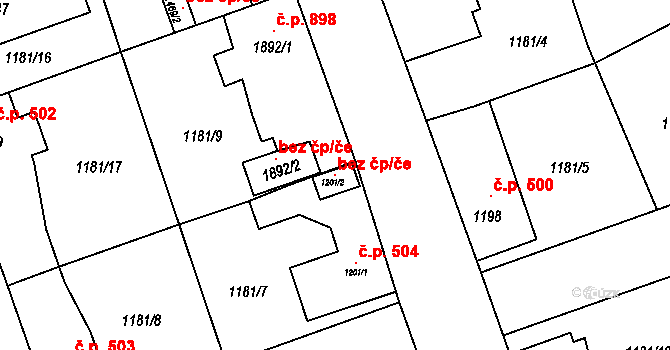 Beroun 121024458 na parcele st. 1201/2 v KÚ Beroun, Katastrální mapa