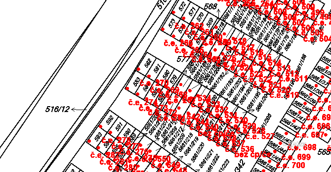 Pístov 267, Jihlava na parcele st. 579 v KÚ Pístov u Jihlavy, Katastrální mapa