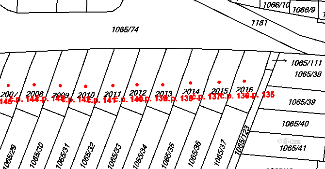 Hamrníky 138, Mariánské Lázně na parcele st. 2013 v KÚ Úšovice, Katastrální mapa