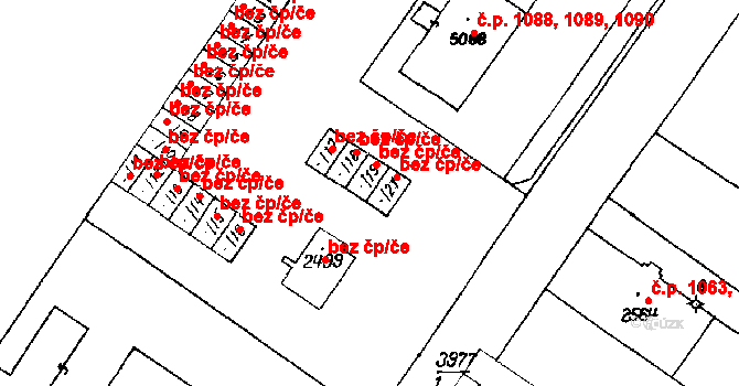 Poděbrady 41940458 na parcele st. 2500/19 v KÚ Poděbrady, Katastrální mapa