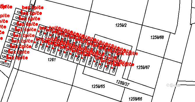 Dobruška 44254458 na parcele st. 1259/28 v KÚ Dobruška, Katastrální mapa
