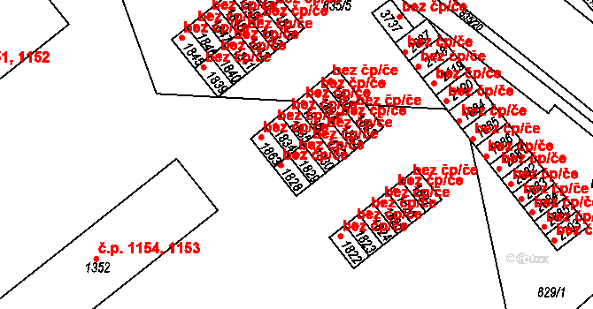 Ústí nad Orlicí 39461459 na parcele st. 1829 v KÚ Ústí nad Orlicí, Katastrální mapa