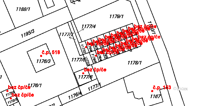 Liberec 47312459 na parcele st. 1178/4 v KÚ Růžodol I, Katastrální mapa