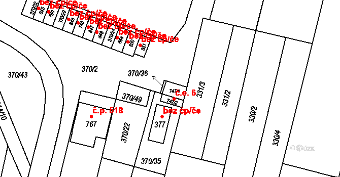 Šakvice 85284459 na parcele st. 747/1 v KÚ Šakvice, Katastrální mapa